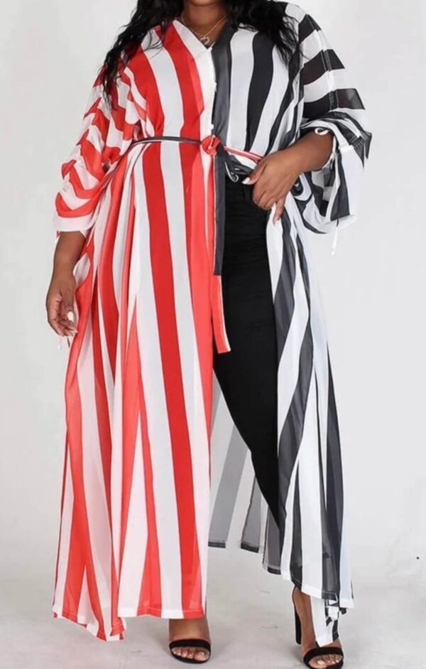 Lola Two-Tone Striped Maxi Dress